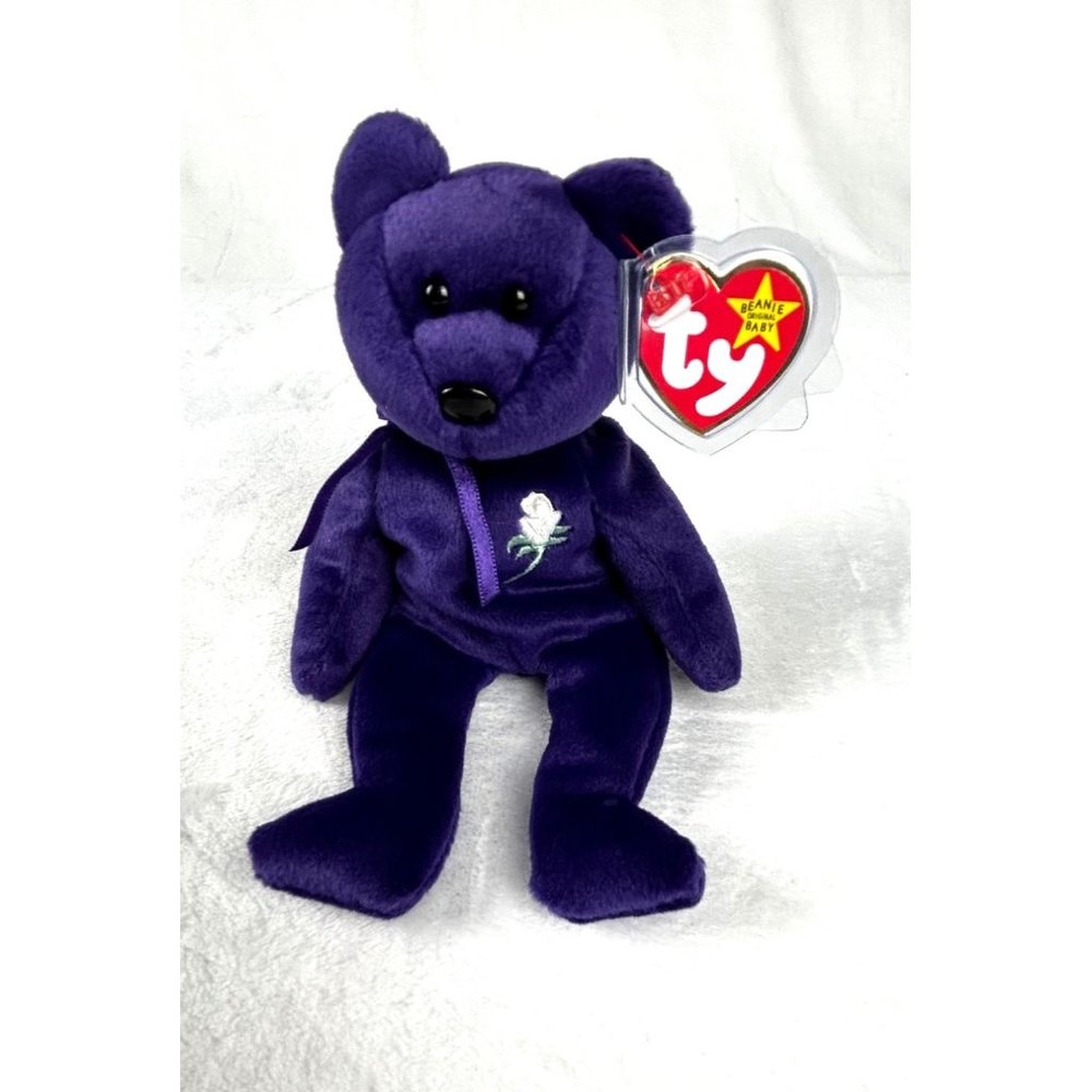 COPY - 1997 Original TY BEANIE BABY 💜  PRINCESS  💜 Tag Errors RARE ! Plush